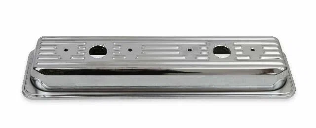 Mr. Gasket Chrome Valve Covers - Finned - 9415